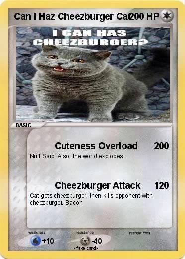 Cheezburger Pokemon Card